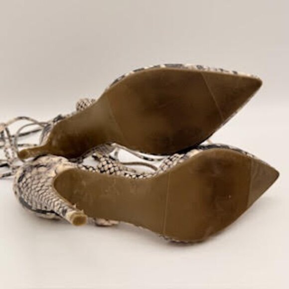 Charlotte Russe Faux Snake Print Lace-Up Stiletto Heels Women’s Size 8M - Picture 7 of 12